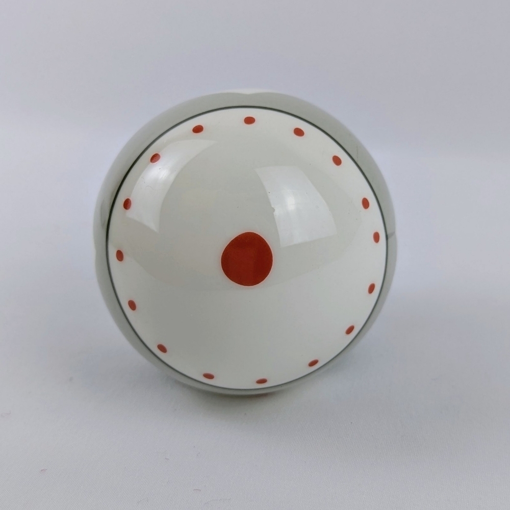 Spode Kit Kemp Ornament Geo Bauble Bone China Geometric Design White Green NWT - Picture 7 of 12